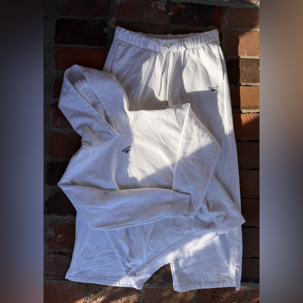 Reebok Light Gray Hoodie and Joggers Set